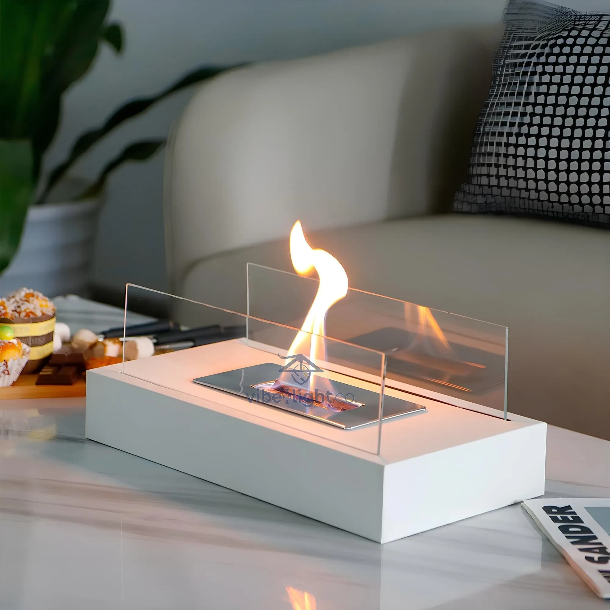 Everlasting Flame Tabletop Indoor Outdoor Portable Decorative Fireplace Heater - Image 2