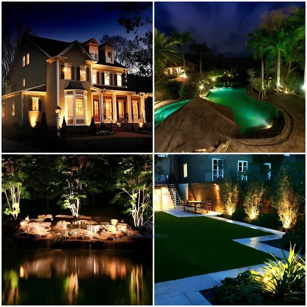 Solar Powered Outdoor Garden Spotlight Lighting Fixture for Yard Pathway Decoration - Image 18