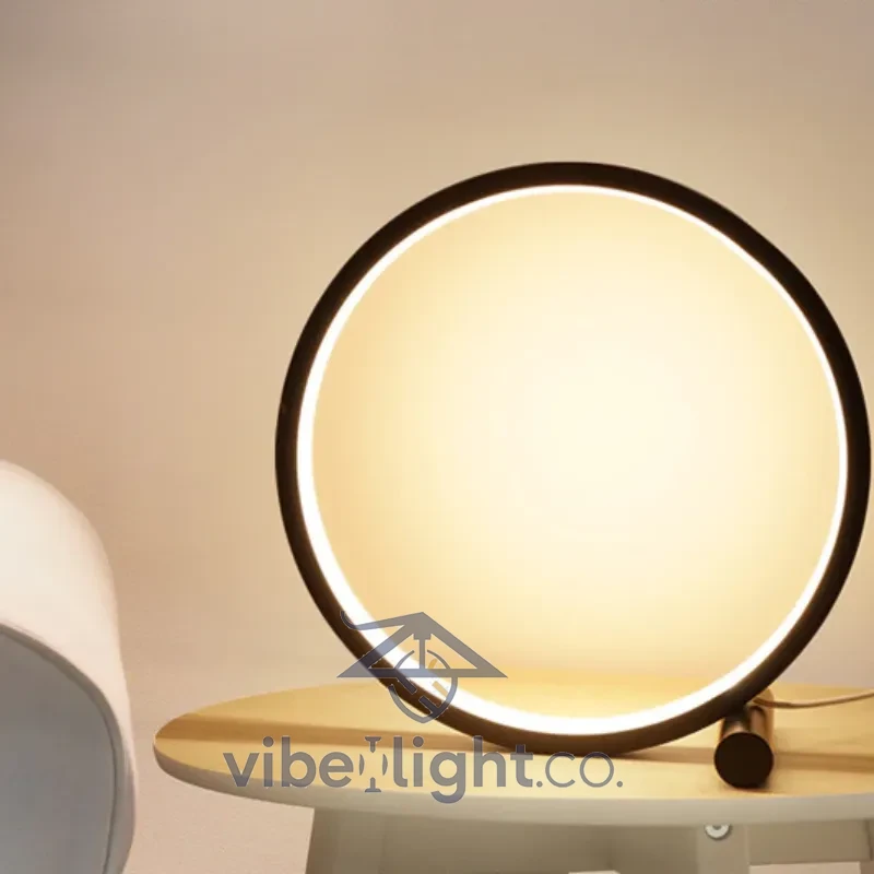 Halo Modern Minimalist Nightstand Lamp for Bedroom Ambient Lighting - Image 6