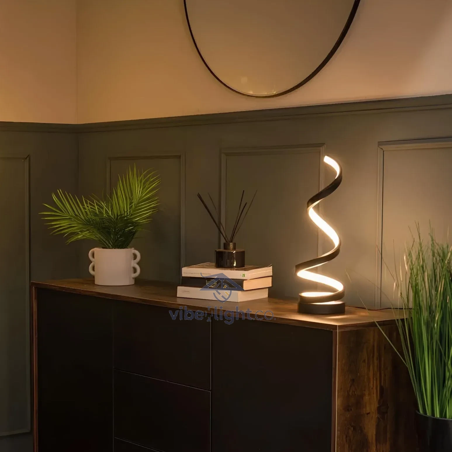 Modern Spiral Design LED Table Lamp with Adjustable Brightness Lighting Fixture - Image 4
