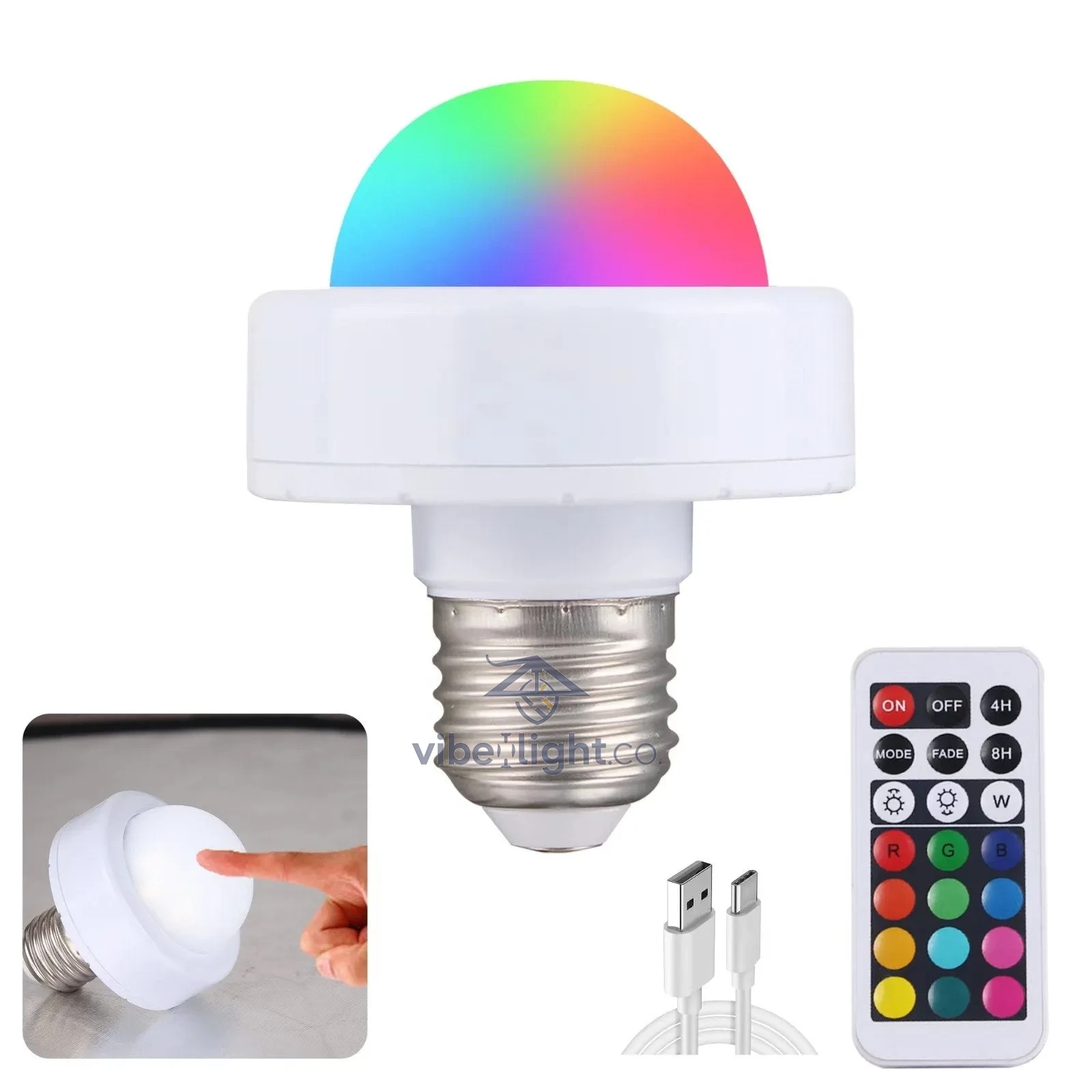 Rechargeable Wireless Remote Control LED Light Bulb for Home Use - Image 2